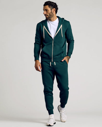 Emerald Fleece French Terry Zip Hoodie