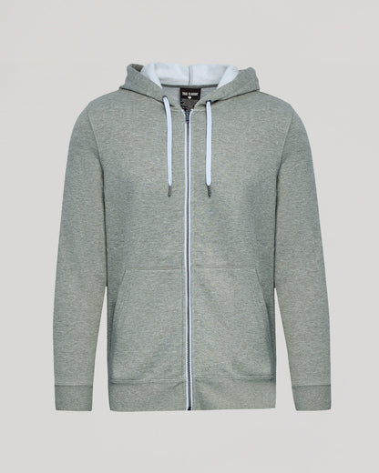 Dark Heather Gray Fleece French Terry Zip Hoodie