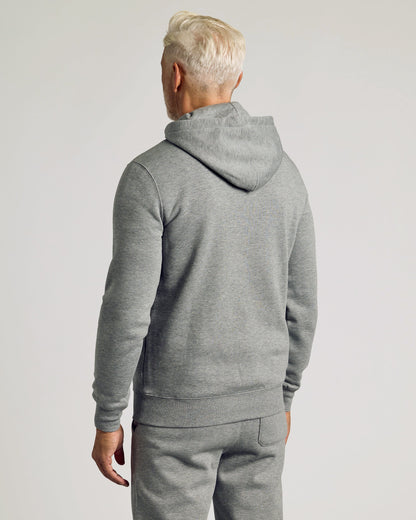 Dark Heather Gray Fleece French Terry Pullover Hoodie