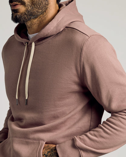 Slate Mauve Fleece French Terry Pullover Hoodie