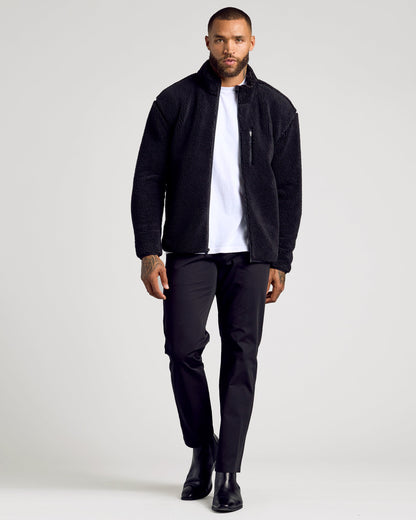 Black Sherpa Full Zip Jacket
