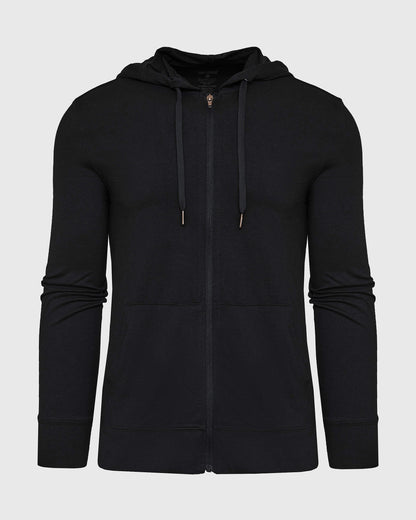Black Active Comfort Full Zip Hoodie