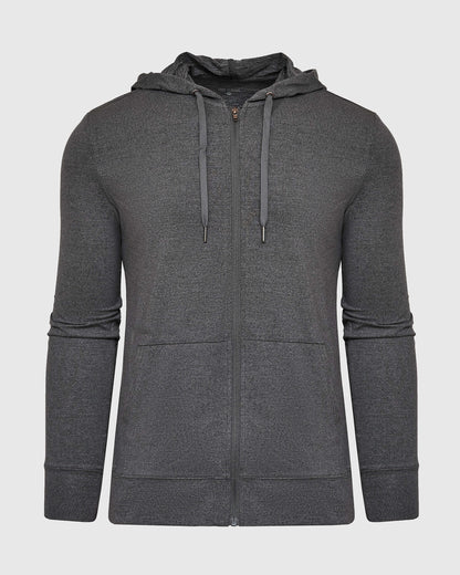 Charcoal Heather Active Comfort Full Zip Hoodie