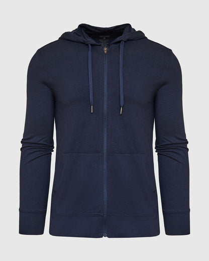 Dark Heather Navy Active Comfort Full Zip Hoodie