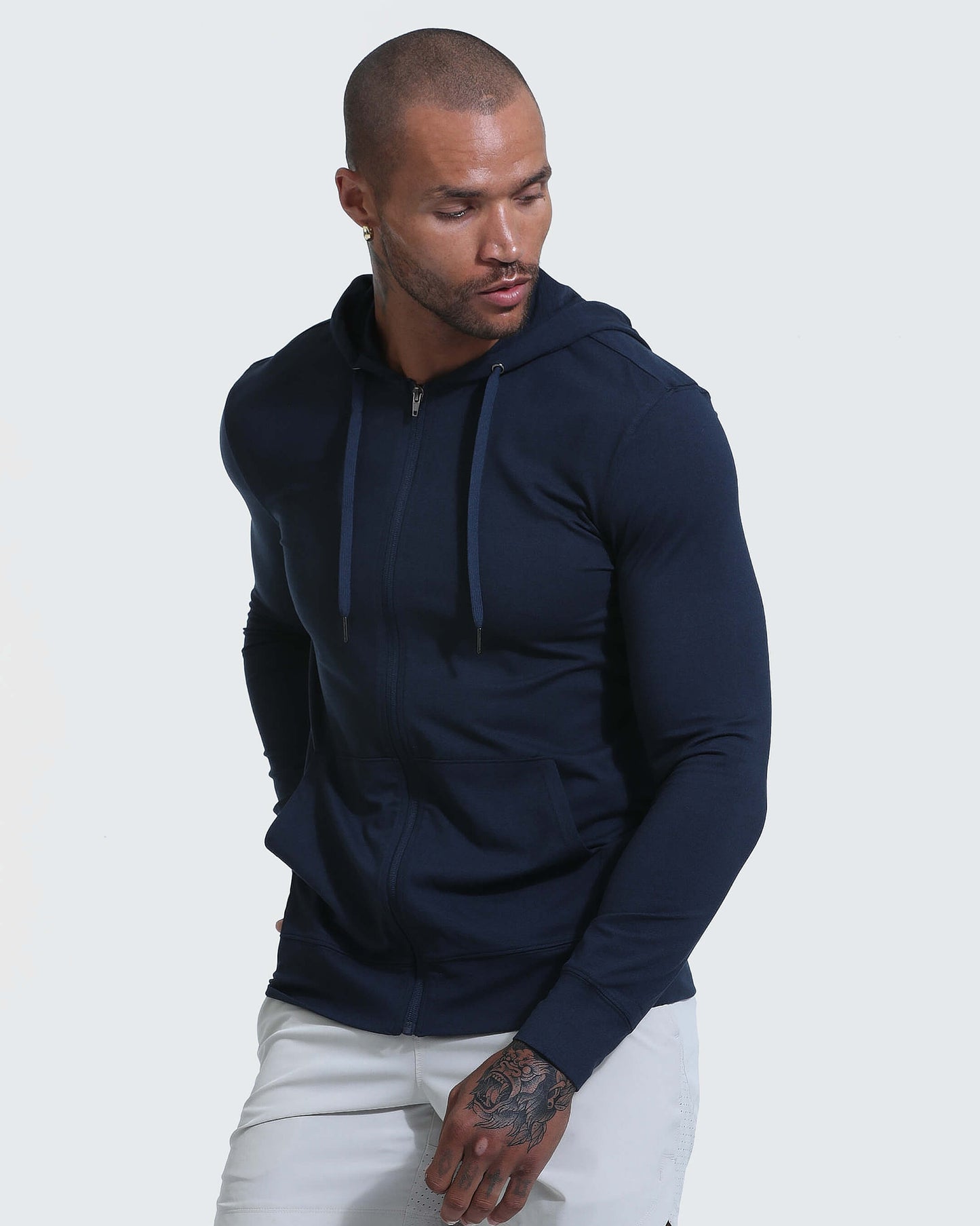 Dark Heather Navy Active Comfort Full Zip Hoodie