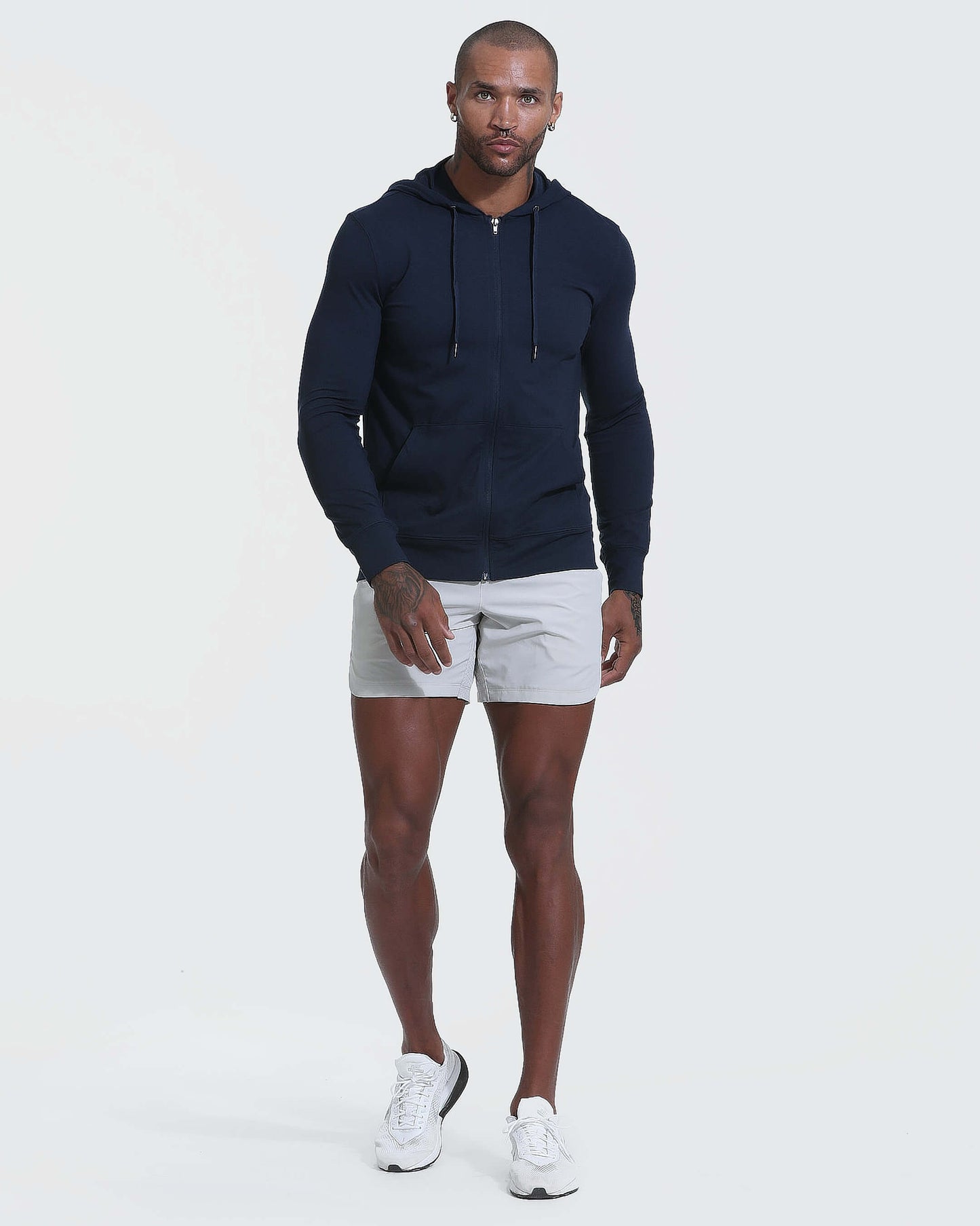 Dark Heather Navy Active Comfort Full Zip Hoodie