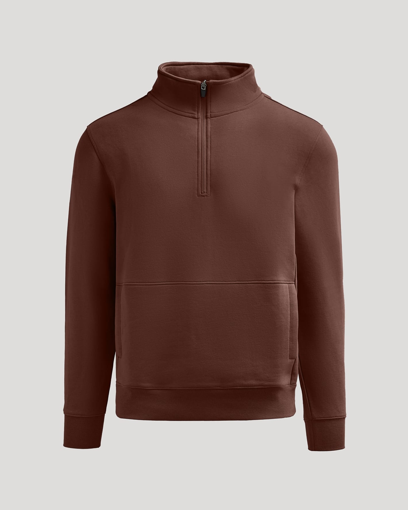 Carob Half Zip Fleece Sweatshirt