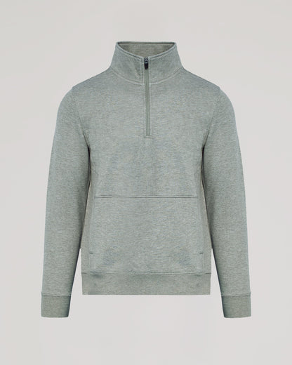 Dark Heather Gray Half Zip Fleece Sweatshirt