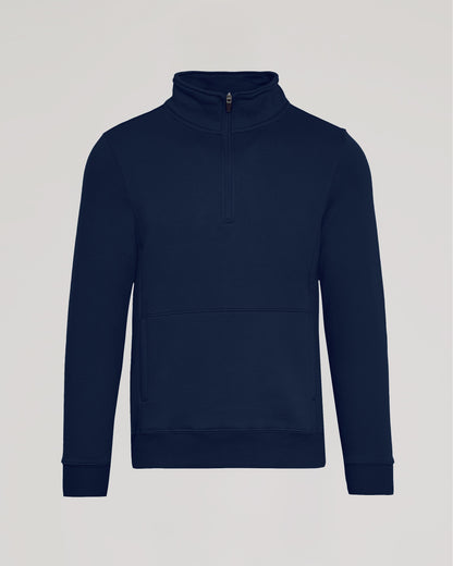 Navy Half Zip Fleece Sweatshirt