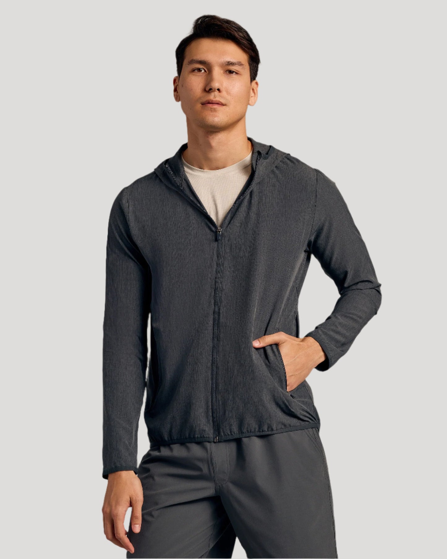 Charcoal Heather Gray Active Shell Jacket & Active Jogger 2-Pack