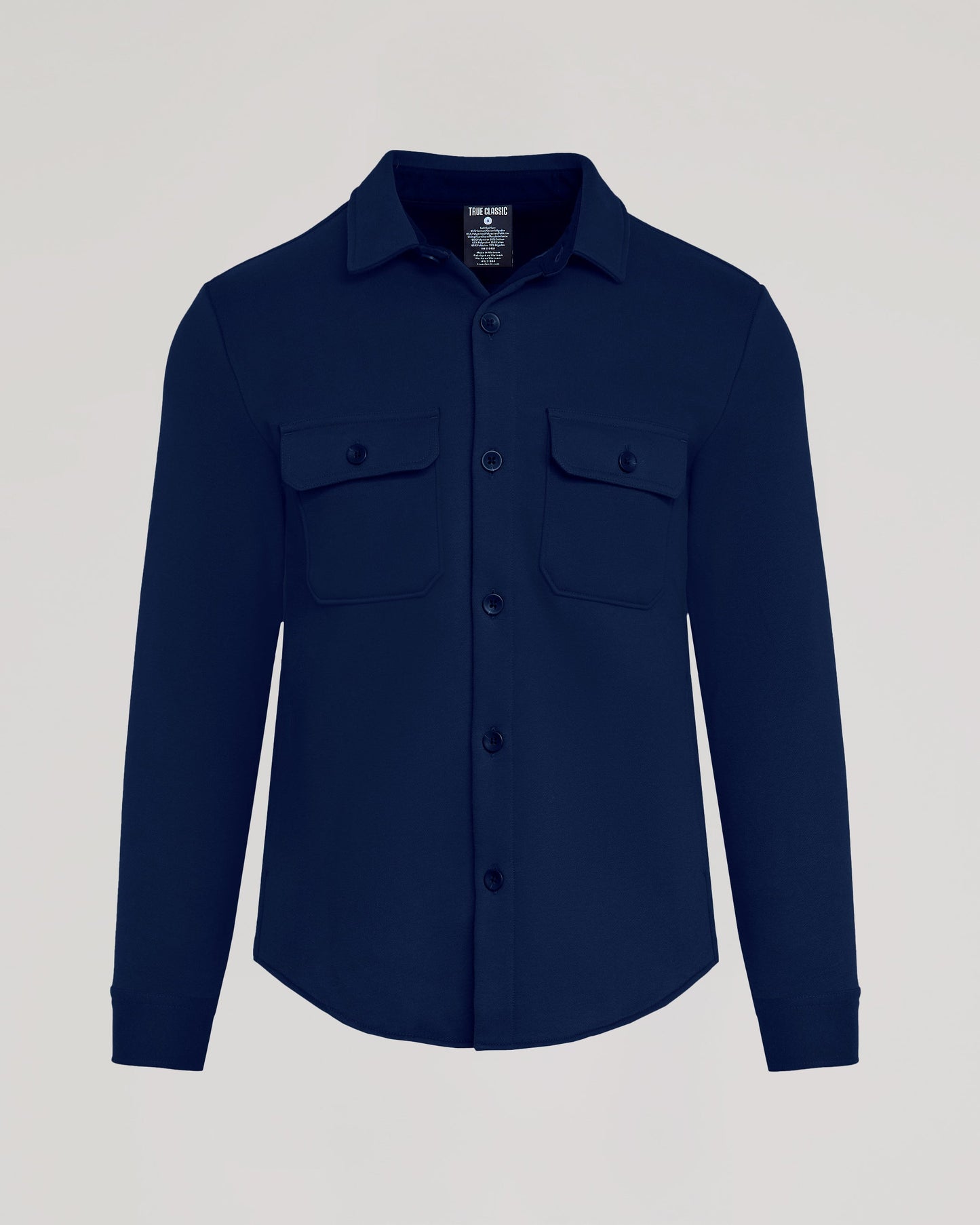 Navy Fleece Shirt Jacket