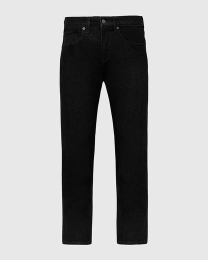 Black Wash Straight Authentic Denim Jeans