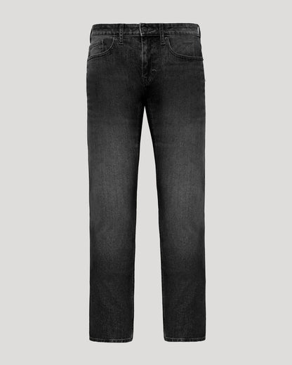 Gray Wash Straight Authentic Denim Jeans