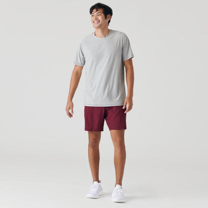 Burgundy Active Quick Dry Short with Liner