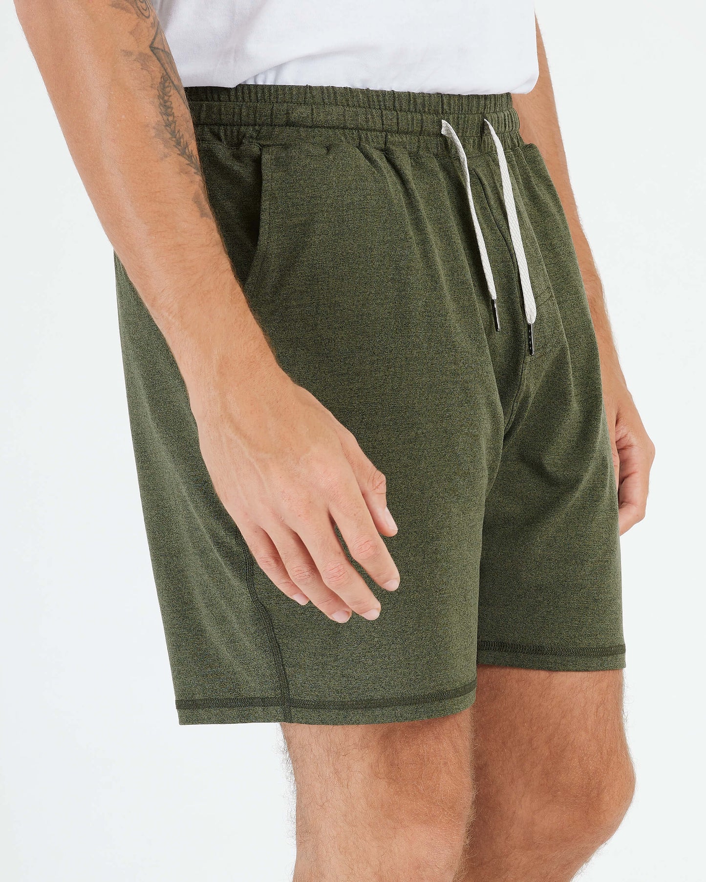 Dark Heather Military Green Active Comfort Shorts