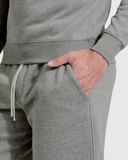 Medium Heather Gray Fleece French Terry Shorts