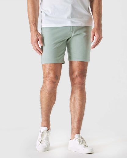 7" Rosewood & Slate Green Comfort Knit Chino Shorts 2-Pack