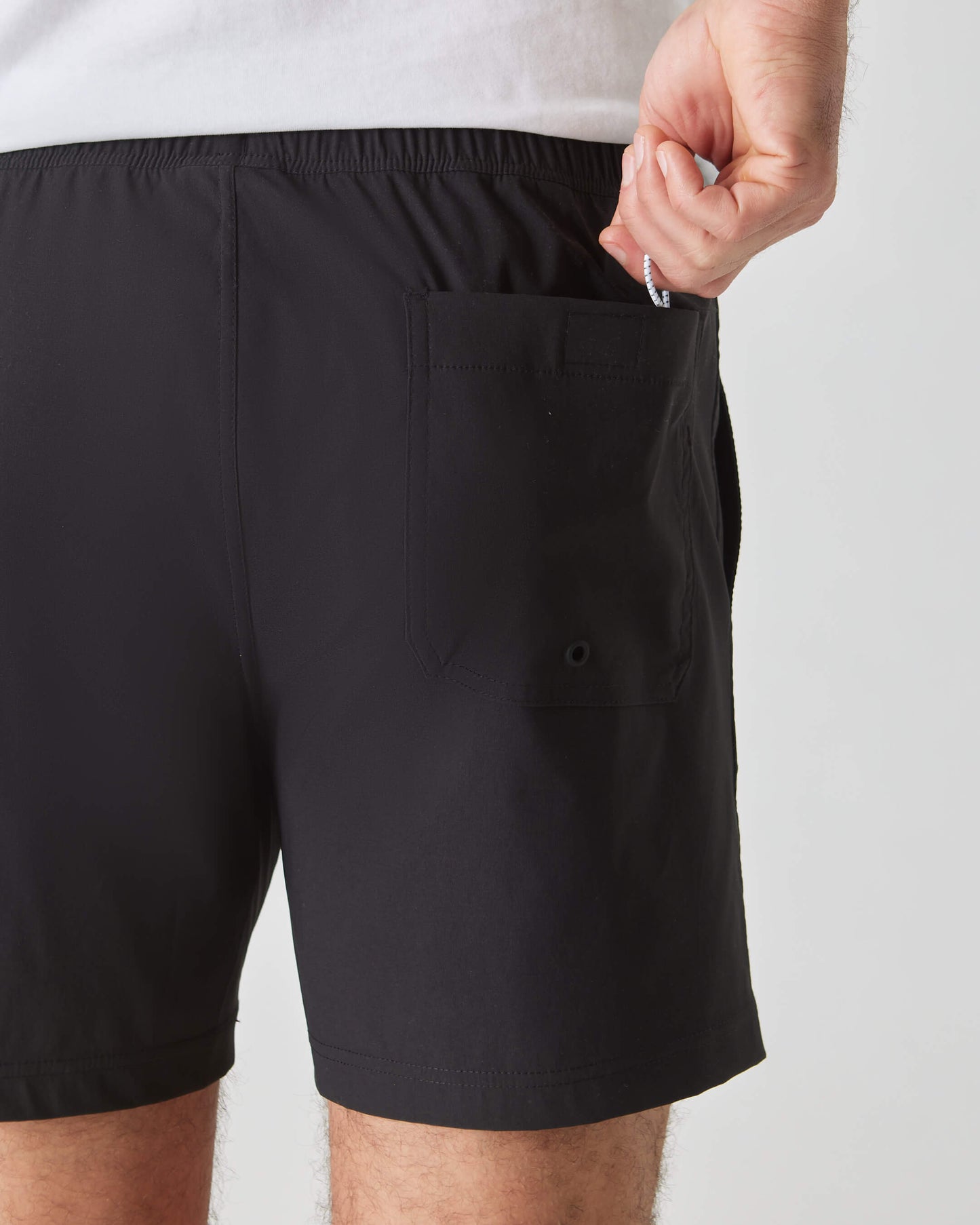 6" Black Swim Trunk