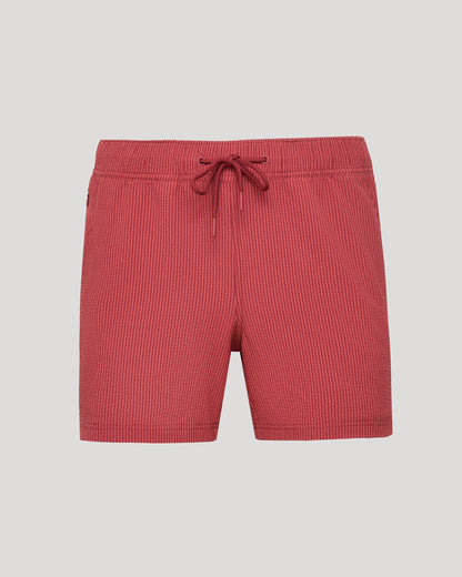 5" Cardinal Seersucker Swim Trunks