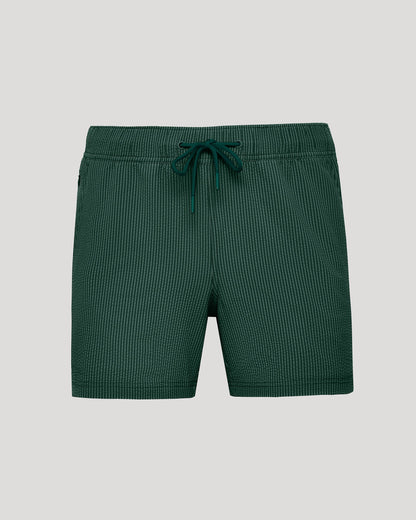 5" Marine Spruce Seersucker Swim Trunks