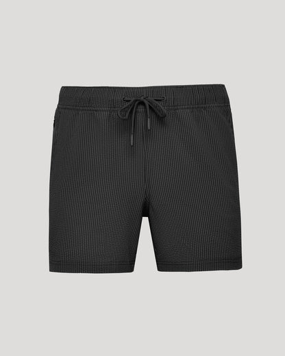 5" Smoke Seersucker Swim Trunks