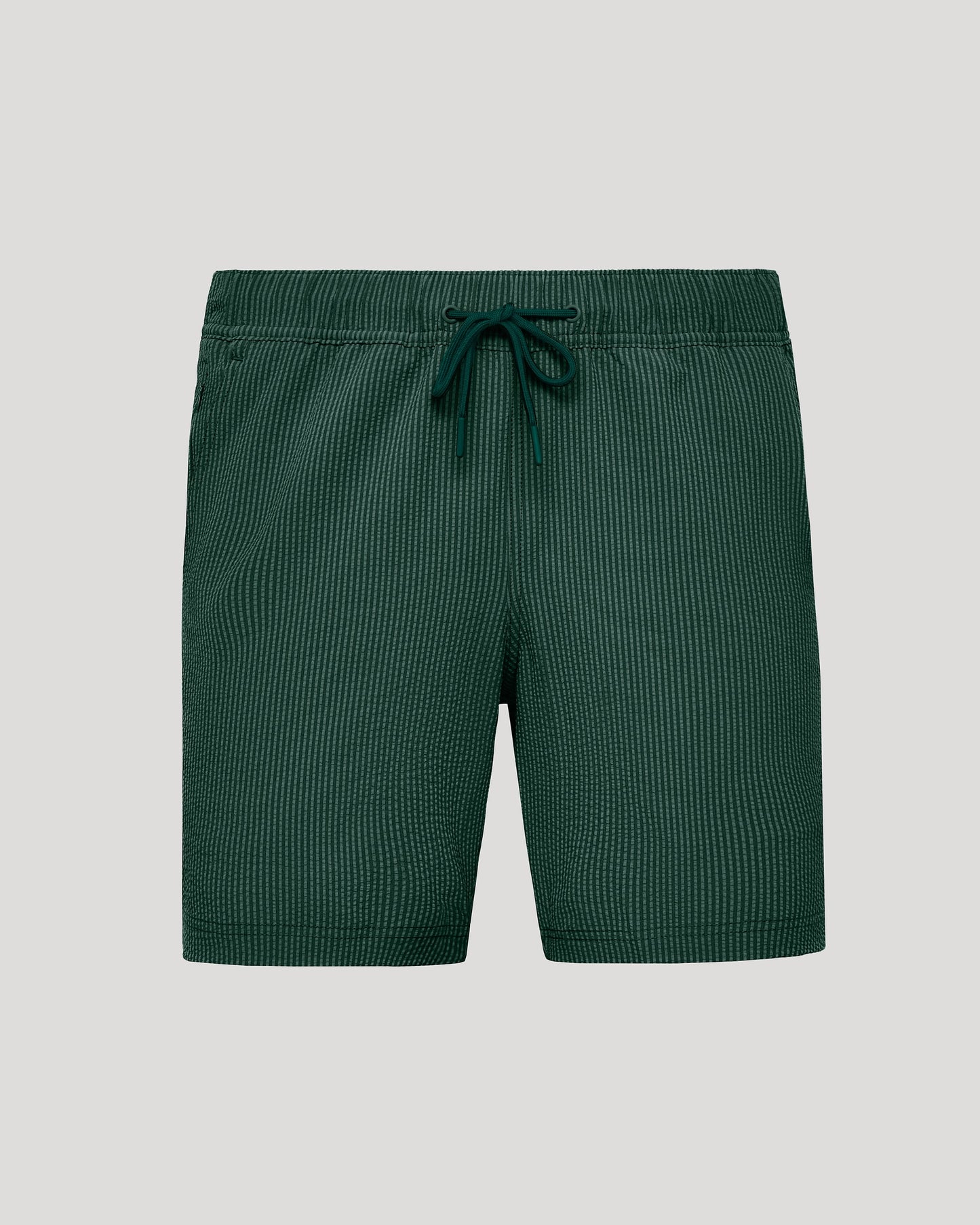 7" Marine Spruce Seersucker Swim Trunks