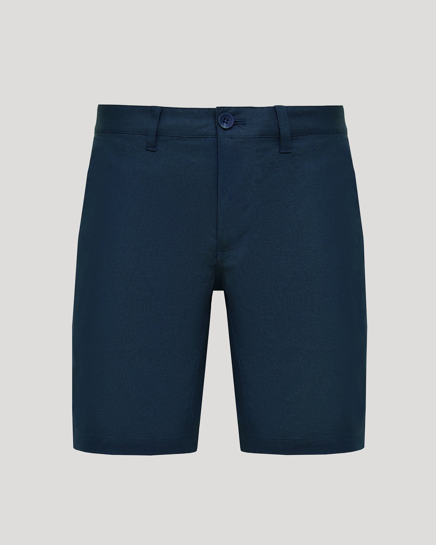 9" Navy Linen Shorts