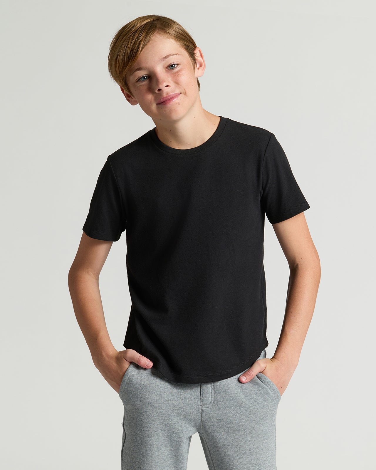 Boys' Classic Curved Hem Crew Neck 3-Pack