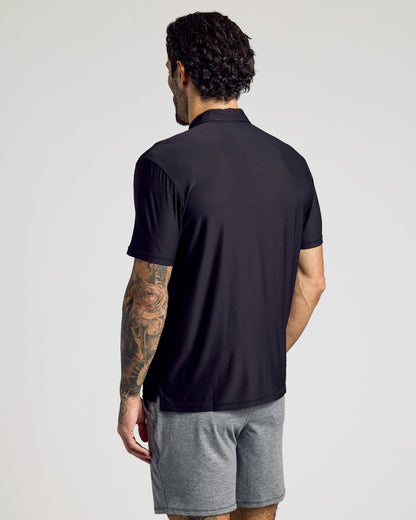 Black Active Short Sleeve Polo 1.0