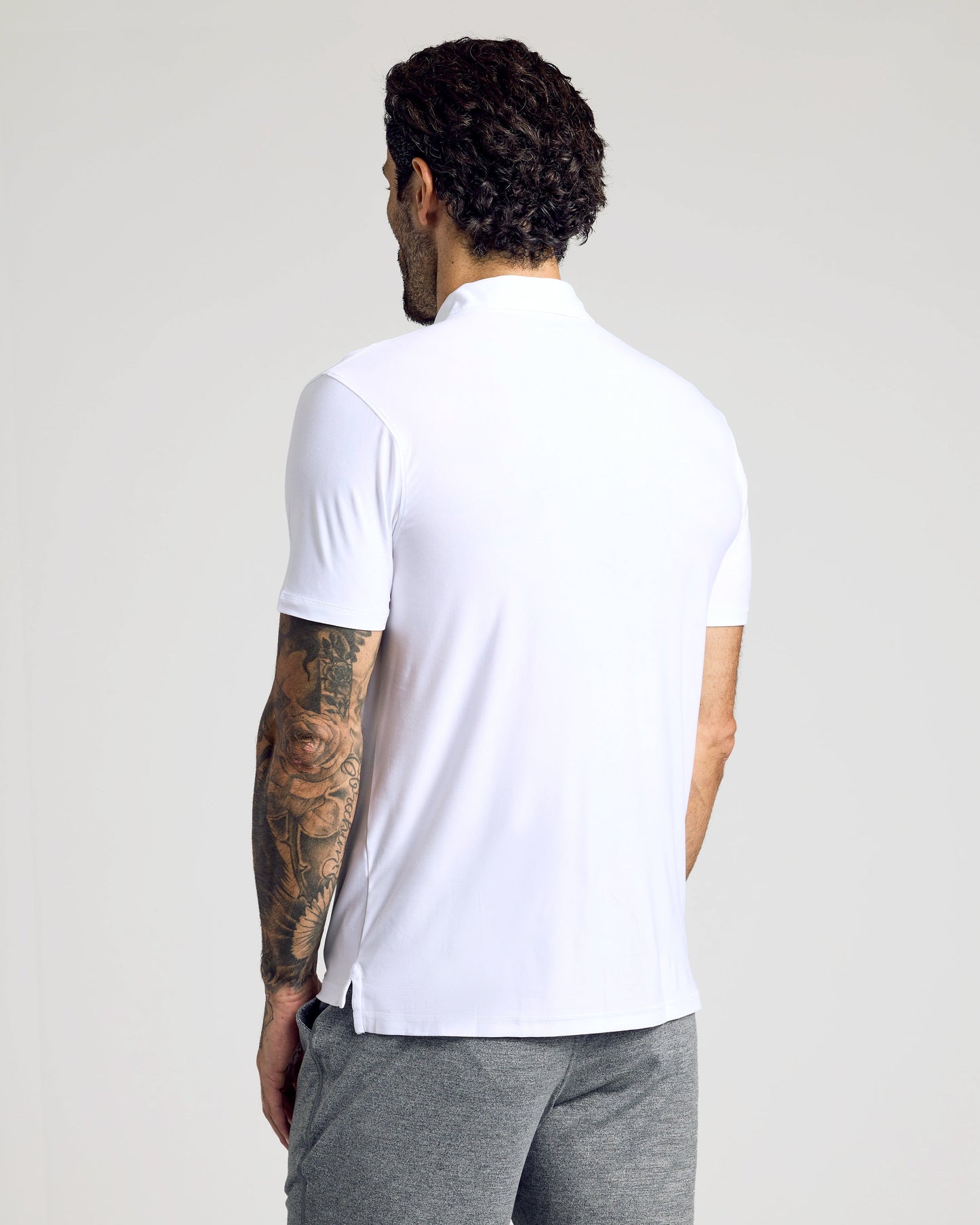 White Active Short Sleeve Polo