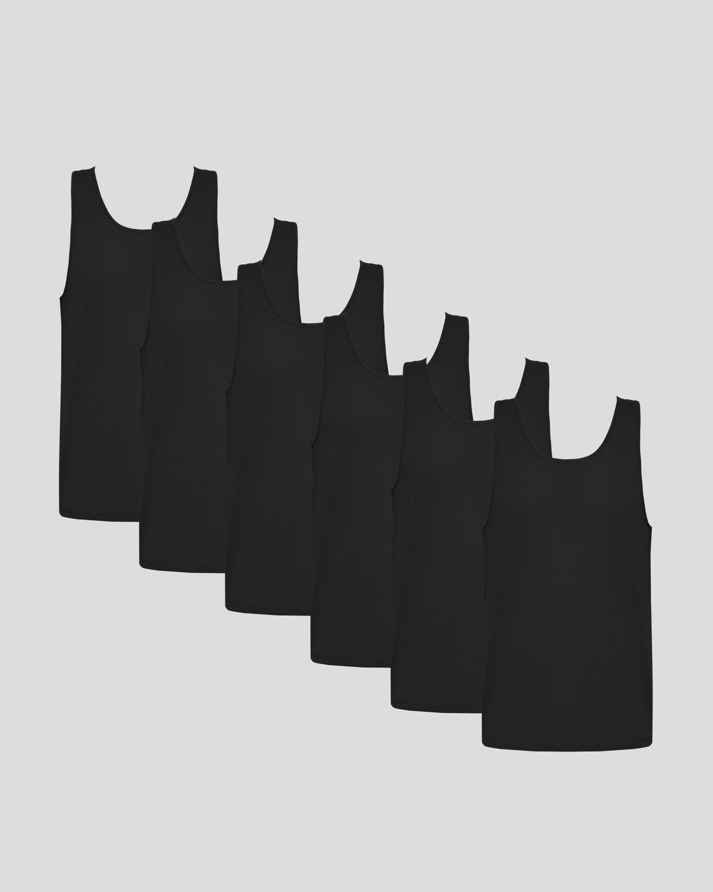 All Black Active Mesh Tank 6-Pack