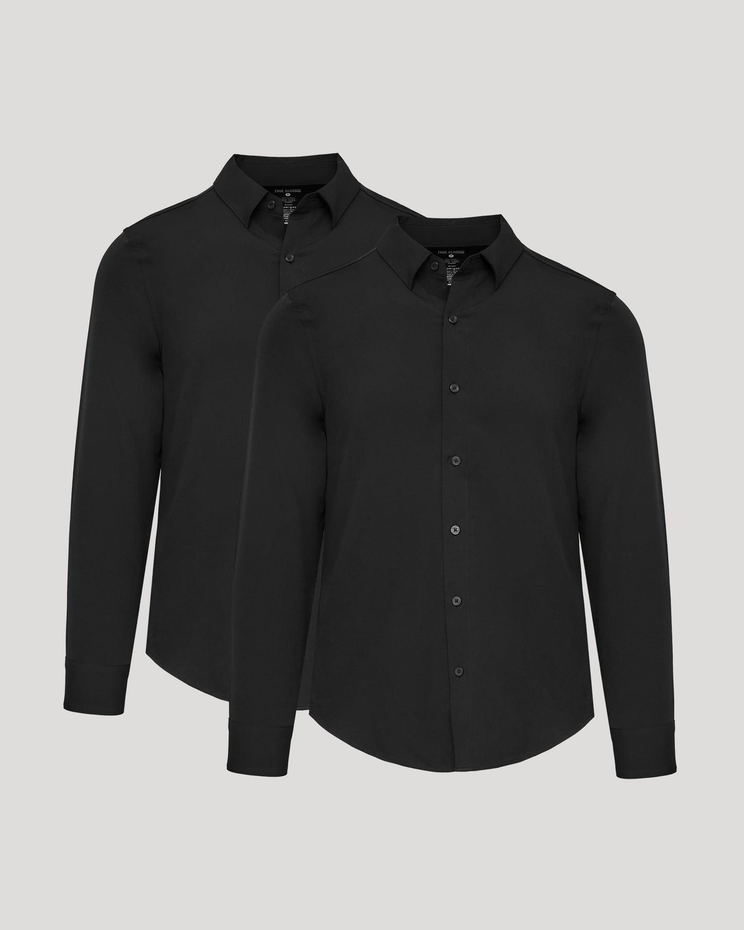All Black Long Sleeve Performance Dress Shirt 2-Pack