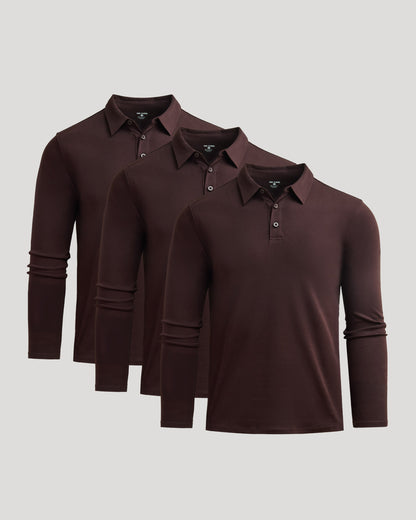 All Java Long Sleeve Premium Pima Polo 3-Pack