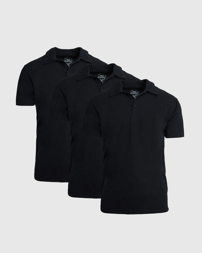 Black Classic Polo 3-Pack