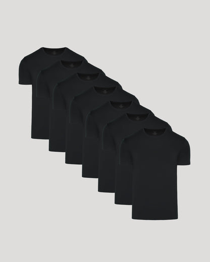 Black Premium Pima Crew Neck 7-Pack
