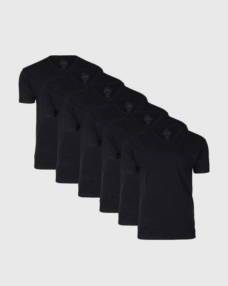Black Classic V-Neck 6-Pack