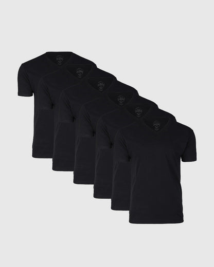 Black Classic V-Neck 6-Pack