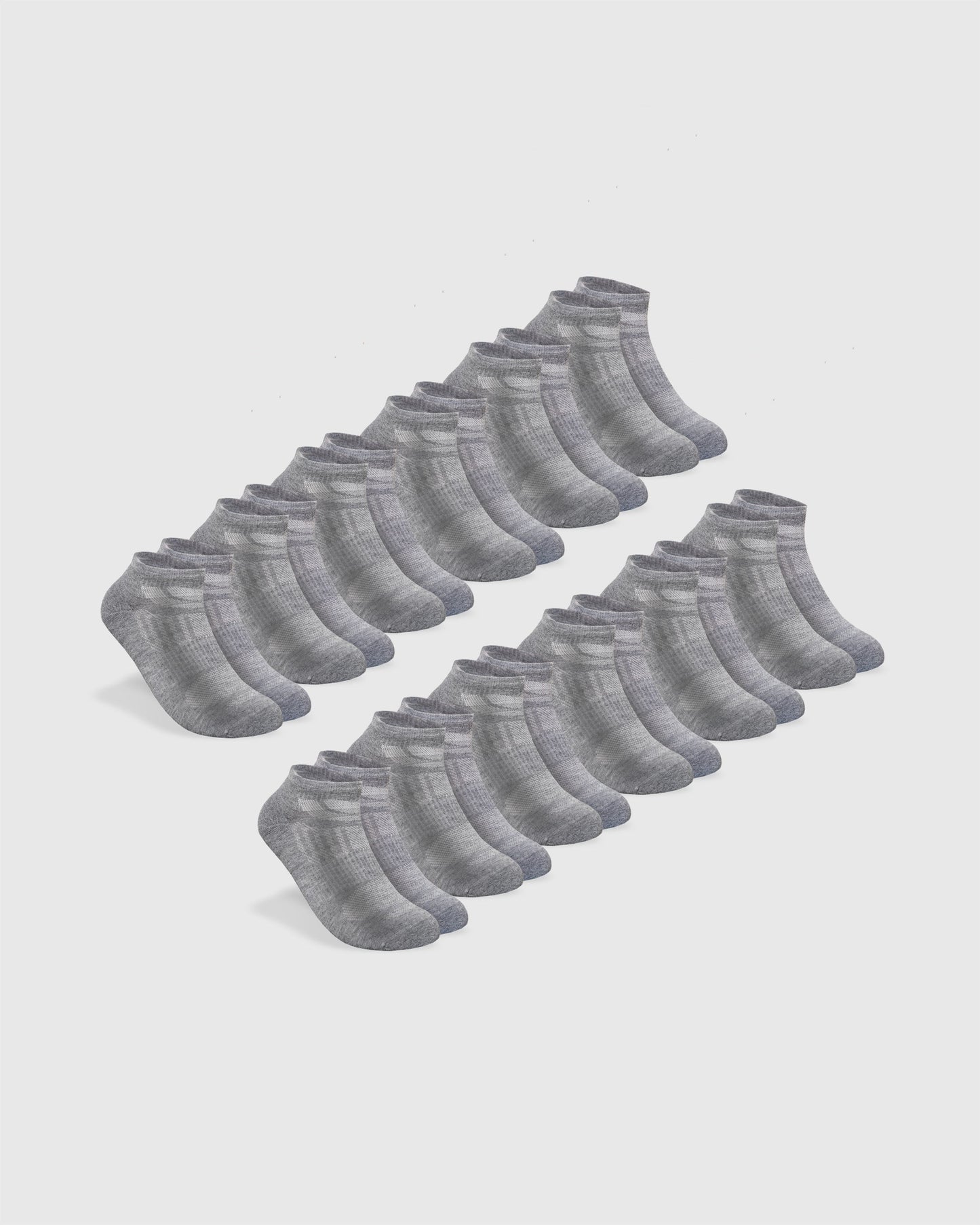 Heather Gray Ankle Socks 12-Pack