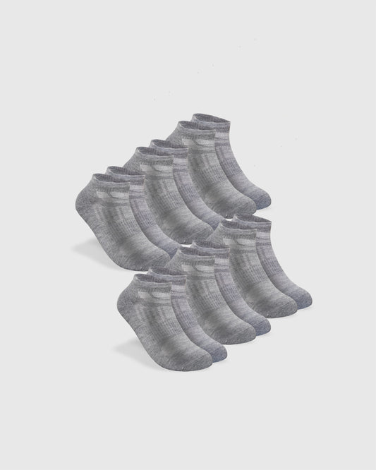 Heather Gray Ankle Socks 6-Pack