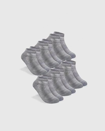 Heather Gray Ankle Socks 6-Pack