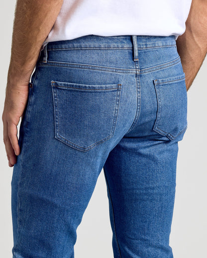 Medium Indigo Wash Slim Authentic Denim Jeans