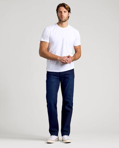 Indigo Rinse Straight Authentic Denim Jeans