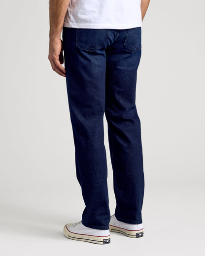 Indigo Rinse Straight Authentic Denim Jeans