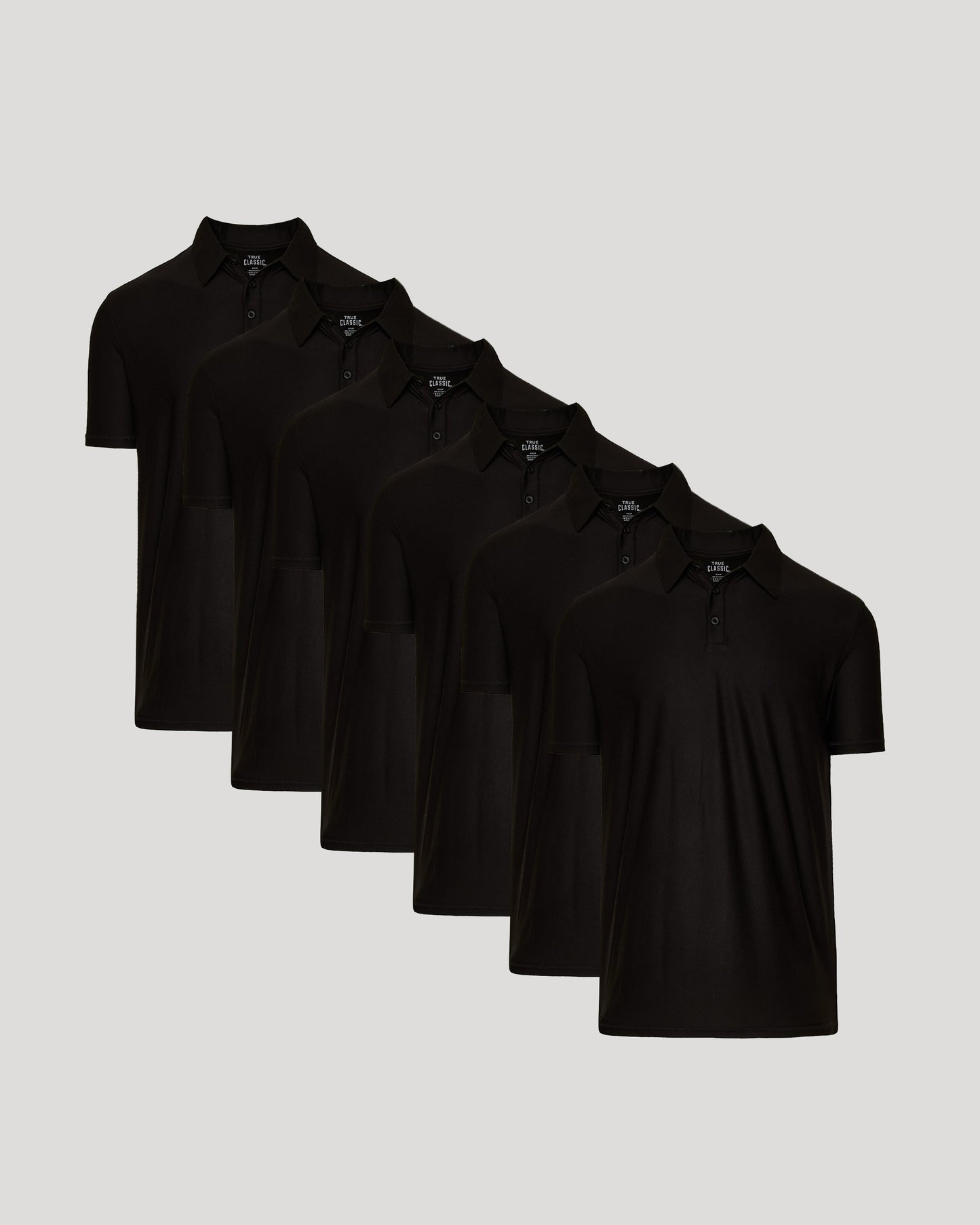 Black Active Polo 6-Pack