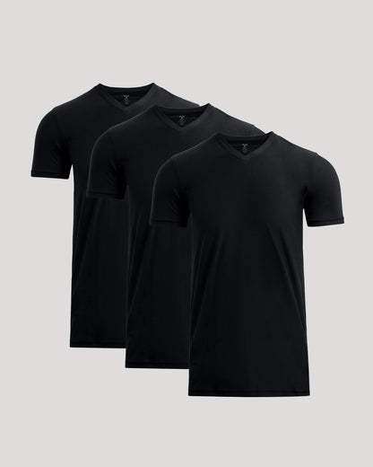 Black Tall Active V-Neck 3-Pack