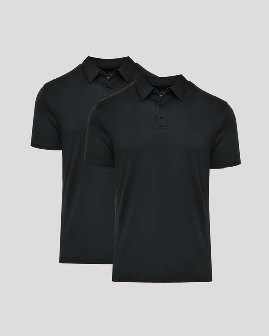 Black Premium Pima Polo 2-Pack