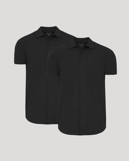 Black Short Sleeve Commuter Shirt 2-Pack