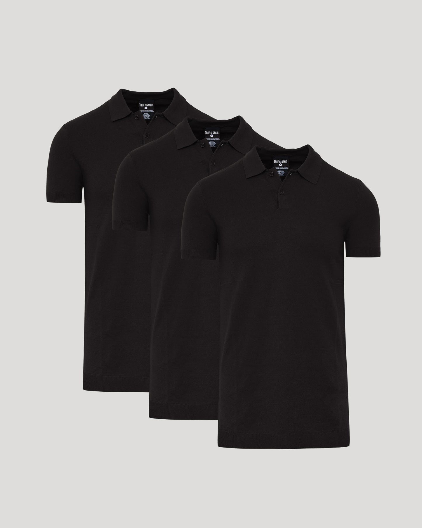 Black Tall Dressy Polo 3-Pack