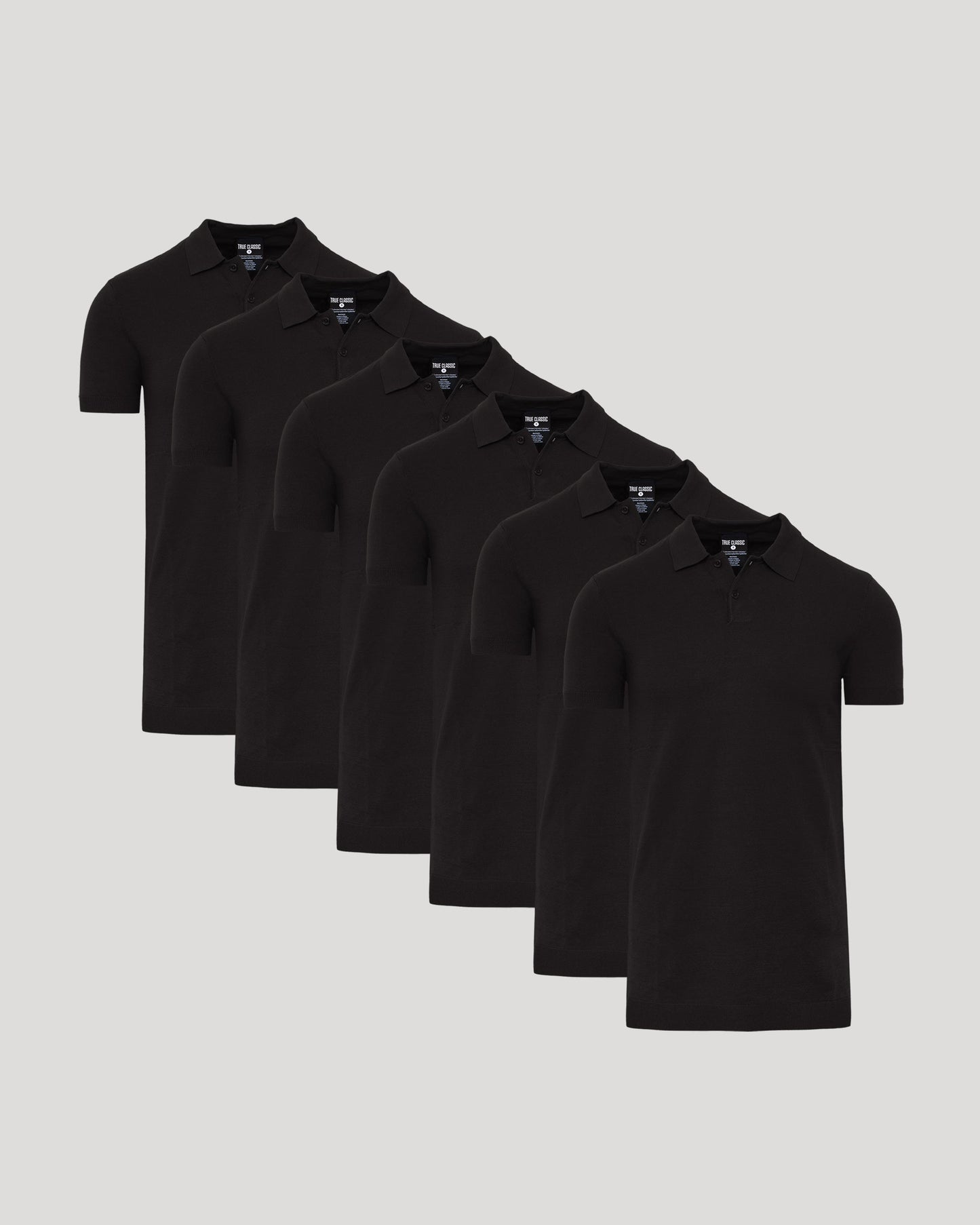 Black Tall Dressy Polo 6-Pack