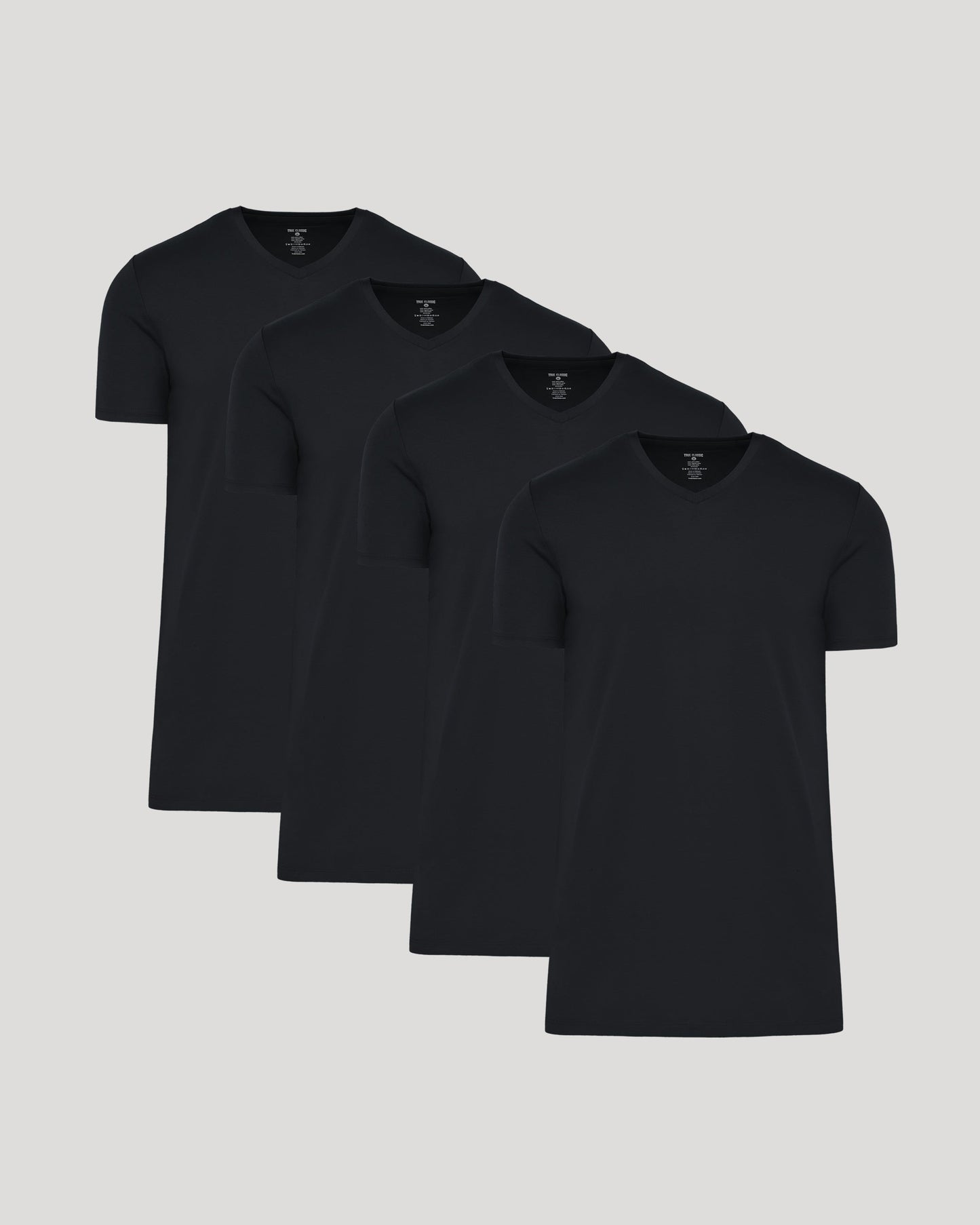 Black Tall Premium Pima V-Neck 4-Pack